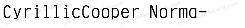 CyrillicCooper Norma字体转换